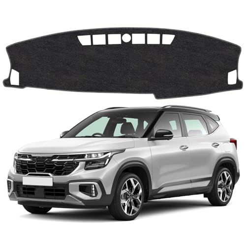 Dash Cover Mat for KIA Seltos 2024 2025 Accessories Non-Slip Dashboard Cover Mat Sunshade UV Rays Protector Interior Accessories(Not fit HUD, Not fit 2026) - size: Compatible with Seltos 2024 2025