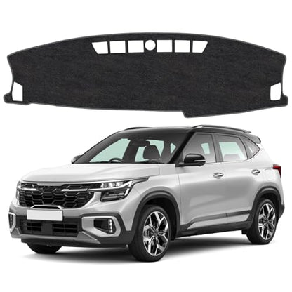 Dash Cover Mat for KIA Seltos 2024 2025 Accessories Non-Slip Dashboard Cover Mat Sunshade UV Rays Protector Interior Accessories(Not fit HUD, Not fit 2026) - size: Compatible with Seltos 2024 2025