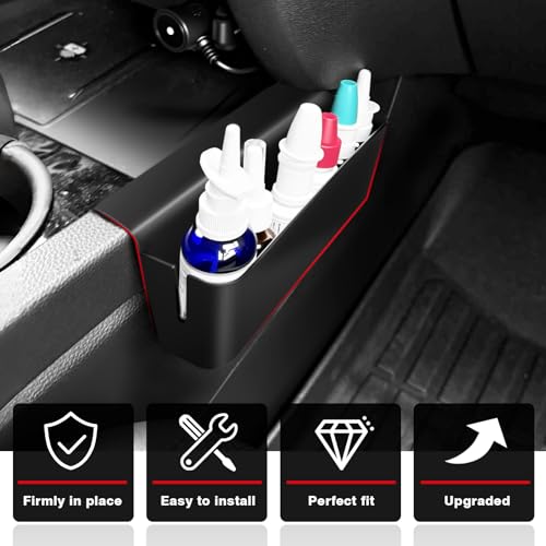 Muslogy for 2017-2024 2025 2026 Ridgeline Center Console Shifter Storage Box ABS Material Console Side Organizer with Stronger Tape Compatible with Honda Ridgeline 2017-2026 (Only Passenger Side) - size: Ridgeline Passenger Side Console Storage