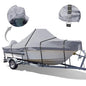 900D Center Console Boat Cover, Windproof Full Metal Buckle Straps Boat Cover for Center Console Boat Heavy Duty fits 22-24" Length,Beam Width up to 116" W, Gray - color: Gray, size: 22'-24' Length , Beam Width up to 116" W