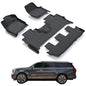Floor Mat for Ford Expedition MAX 2025 (Only for 8 Seats) TPE All Weather Protection Floor Liners，car mat Front and 2nd 3nd Row - size: 25-26丨8seat Expedition&MAX floor mat