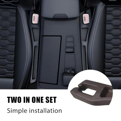 Car Seat Gap Filler, 2PCS Crevice Blocker Stopper Between Vehicle Seat Console, No Drop Automotive Fill Crevice Guard Interior Accessories, Universal for SUV Truck Sedan (Brown) - color: Brown