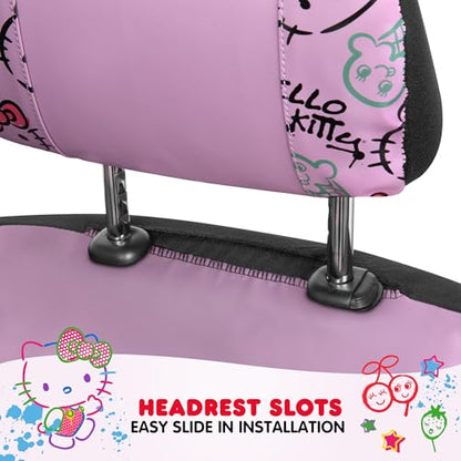 Carbella Hello Kitty Car Seat Covers - Cute Purple Seat Covers, Car Accessories Gift Hello Kitty Accessories 2pc Lavender Car Seat Covers - color: Seat Covers Leather-Purple, style: Hello Kitty