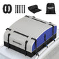 WORKPRO 21 Cubic Feet Rooftop Cargo Carrier Roof Bag, Waterproof Roof Rack Cargo Carrier for Vehicles with/Without Rack, Heavy Duty 840D PVC, Includes Anti-Slip Mat, 6 Door Hooks and Storage Bag