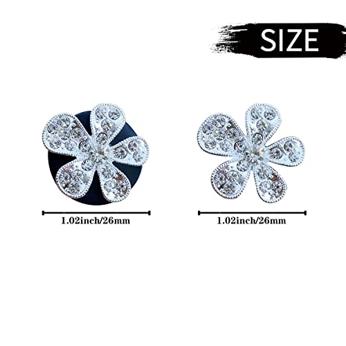 Bling Flower Air Vent Clips, 6 Pcs Cute Daisy Air Fresheners, Diffuser With Rhinestone Interior Decoration Charm, Diamond Decor Accessories for Women Girls