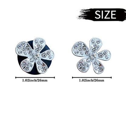 Bling Flower Air Vent Clips, 6 Pcs Cute Daisy Air Fresheners, Diffuser With Rhinestone Interior Decoration Charm, Diamond Decor Accessories for Women Girls