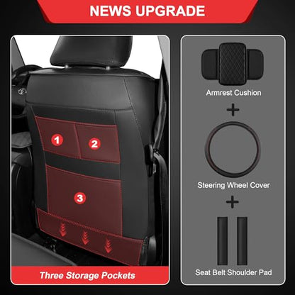 TTX LIGHTING Car Seat Covers Custom Fit for Toyota 4Runner 2010-2022 2023 2024 5 Seats Full Set Luxury Leather Seat Cushion Waterproof Automotive Seat Protectors(5 Seat,Black) - size: 1.4Runner 2010-2024 5 Seat Full Set