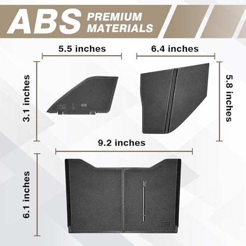 Muslogy Glove Box Dividers Organizer Compatible with Nissan Frontier 2022-2025 2026 Accessories Insert Box Divider ABS Secondary Storage Glove Compartment Tray