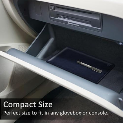 FINPAC Car Registration and Insurance Card Holder, Vehicle Glove Box Card Organizer Wallet Automobile Accessories for License - color: Navy