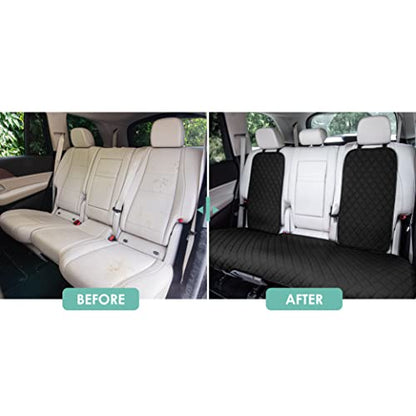 FH Group Car Seat Cushion Neosupreme Automotive Seat Cushions - Universal Fit, Rear Car Seat Cushion, Car Seat Cushions With Non-slip Silicone Backing for SUV, Sedan, Van Rear Set Black - color: Black, style: Rear Bench