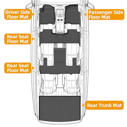 Floor Mats for Chevy Suburban 2021-2026, Suburban Floor Mats 7 Seats (2 Row Bucket Seats), for Cadillac Escalade ESV Bucket, for GMC Yukon XL Bucket (ONLY XL), TPE Non-Slip Summer Winter - style: 14)2021-2024|Suburban 7seats/2021-2024|Yukon XL Bucket/2021