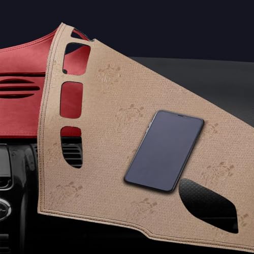 Leather Dash Board Cover mat Compatible with Toyota Camry（HUD） 2021-2023，Sun Protection Dashboard Cover，Car Interior （red） - size: Compatible with Camry（HUD） 2021-2023