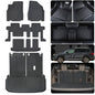 Floor Mats & Trunk mat For 2013-2019 2020 Nissan Pathfinder 2013 Infiniti JX35 2014-2020 Infiniti QX60 TPE All Weather Protection 3 Rows Car Floor Liners & Cargo Liners With Velcro Backrest - size: 2-1320PathfinderALMB