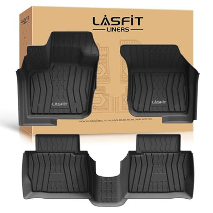 LASFIT Floor Mats for 2017-2020 Ford Fusion & Lincoln MKZ, Custom Fit Full Coverage All Weather TPE Floor Liners, Front & Rear Rows, Black - size: 2017-2020|Fusion& MKZ|Floor Mats