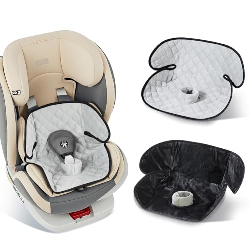 2 Pack Car Potty Training Seat Protector, Waterproof Toddler Car Seat Potty Training Cover, Piddle Pads & Liners for Baby Stroller, Booster & Travel,Non-Slip Pee Protector for Carseat (Grey)