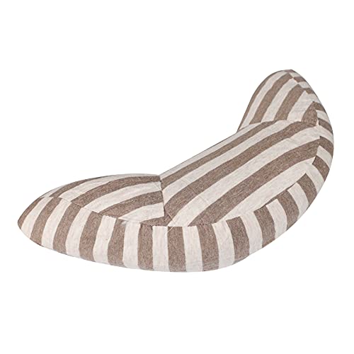 Kids Car Seat Travel Neck Pillow Soft Neck Support Cushion Car Seat Belt Cover Cushion Pillow Car Seatbelt Shoulder Pad Head Neck Support Pillow Seat Strap Pillow for Car Airplane Pushchair Travel - color: Coffee Strips