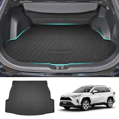 Mixsuper Cargo Liner for Toyota RAV4 All Models 2019-2025, All Weather Trunk Liner Rear Cargo Mat Anti-Slip Durable Black