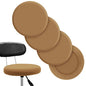 Tatuo Round Bar Stool Seat Covers Washable Stool Cushion Slipcover Elastic Bar Chair Covers for 14-17 Inch Chair (Camel Color, 4 Pieces) - color: Camel Color