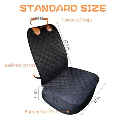 Dog Front Seat Cover for Dogs Cover for Car Seat Cover Front Seat Bucket Seat Covers for Dog Front car seat Cover - size: 19x43” (Pack of 1)