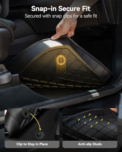 3W Floor Mats for 2019-2025 2026 Dodge Ram 2500/3500 Crew Cab, All Weather TPE Custom Fit Dodge Ram 2500/3500 Floor Liners 1st Row (for Carpet Floor), Front Row,2-pc Black - size: 3.Ram 2500 2019-2026 Front Floor Mats