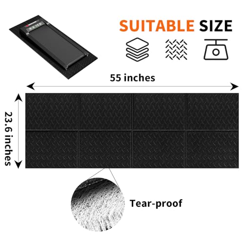 Stepwaver Walking Pad Mat for Carpet, Treamill Mat for Hardwood Floors, High Density, 1/4 Thickness, Folable, Floor Protection Mats for Bike, Elliptical, Treadmill - size: 55"L x 24"W x 0.2"Th