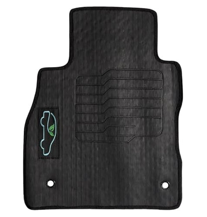 ecoMats All Weather Floor Mats Custom Fit for 2018 2019 2020 2021 2022 2023 2024 Nissan Kicks with Safety Locks - Front and Rear - Black