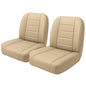 Low Back Seat Covers Compatible with 1965-1979 Jeep CJ5, 1976-1980 Jeep CJ7, Front Bucket Driver & Passenger Seat (Tan) - color: tan