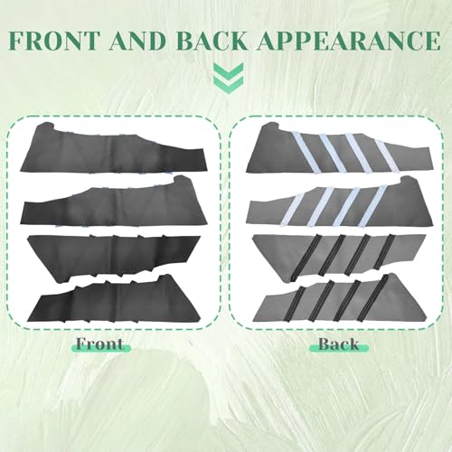 4PCS Door Panel Cover Compatible with Honda Civic 2004-2009 Front and Back Vinyl Leather Insert Cards Protector Trim Black (Only Leather Part)