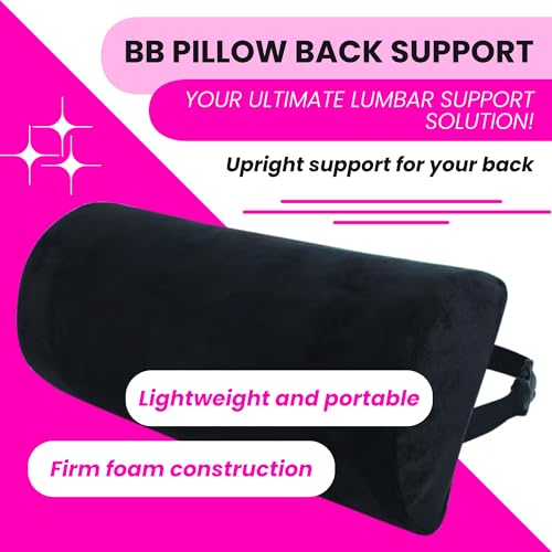 BBL Lumbar Support Pillow, Bolster Pillow for Legs Detachable Back Support for Office Chair Lower Back Support Pillows Lumbar Roll, Under Knee Pillows for Back Sleeping