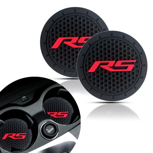2Pcs Car Cup Holder Coaster for Camaro RS Accessories Auto Anti Slip Cup Holder Insert Coaster Car Interior Accessories (RS) - color: Rs