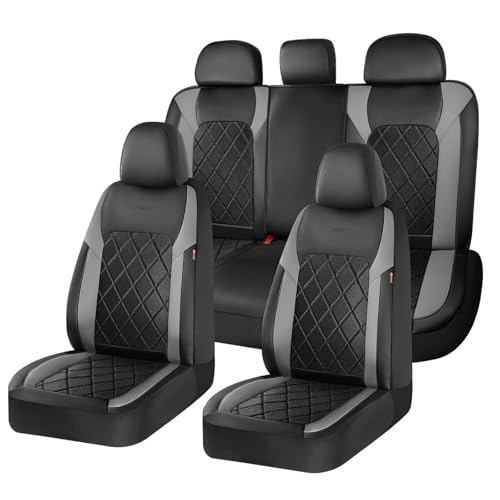 Coverado Car Seat Covers, Seat Covers Full Set, 5 Seats Automotive Seat Cover, Mesh Breathable Seat Protectors, Universal Fit for Most Cars - color: Black_Gray, size: FullSet