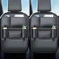 Backseat Car Organizer Leather Back of Seat Car Organizers for Drivers with Large Capacity 6 Storage Pockets Waterproof Kick Mats Seat Back Protector, 2 Pack