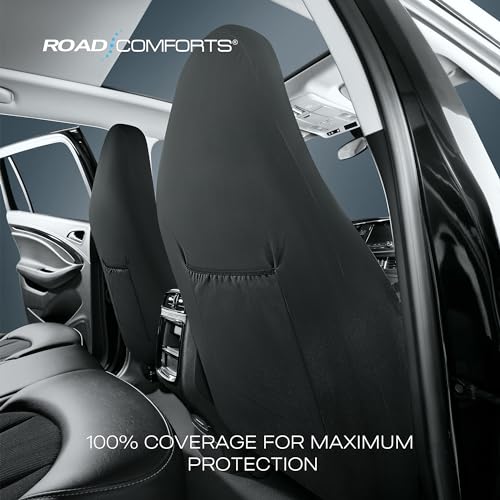 Road Comforts Baja Blanket Seat Covers Gray Diamond High Back Bucket Seat Covers - Jacquard Fabric, Airbag Compatible, Universal Fit for Cars, Trucks, SUVs, and Vans - color: High Back Gray