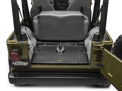 Barricade Cargo Liner; Black Compatible for 97-06 Jeep Wrangler TJ, Excluding Unlimited