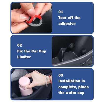 2026 Latest Car Cup Holder Insert/Holder Position Limiter - Anti Shake Silicone Car Coasters Bottle Stabilizers with Self-Adhesive - Car Must Haves Cup Holder Inserts for Car Truck SUV (6PCS)