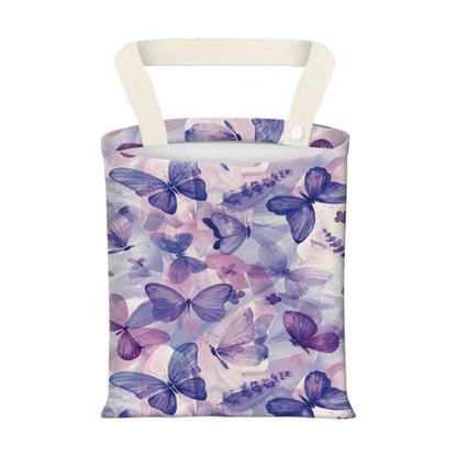 Hanging Car Garbage Bag, Cute Car Trash Can Bag, Automotive Accessories for Women Men Cute Blue Purple Butterfly - color: Cute Blue Purple Butterfly