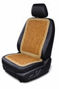 Wood Beaded Comfort Seat Cushion Seat Cover – Wooden Beaded Car Seat Cover – Natural Wood Double Strung Beads – Massage Comfort Car Chair Cushion– Universal SUV Auto Office Home - color: Natural
