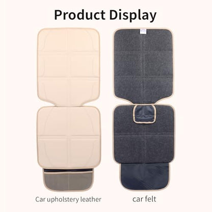 Car Seat Protector, Extra Thick Car Seat Covers Non-Slip Waterproof Mat Pad Leaving No Imprints Marks for Child Baby Pet Truck SUV Automobile (Beige-A) - color: Beige-A