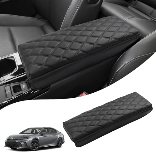 Autorder Center Console Cover for 2025-2026 Toyota Camry Accessories Armrest Cushion Cover Nappa Leather Middle Console Covers Camry Console Cushion Pad Anti-Scratch - size: 25+ Camry Armrest Cushion