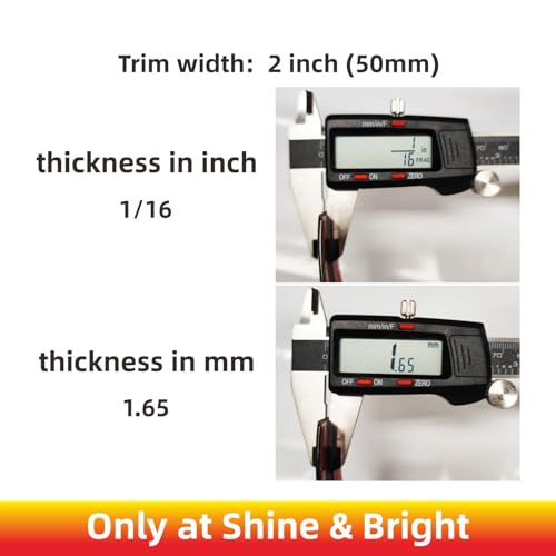 NANSH 16Ft Glossy Black Extra Thick Auto Molding Trim Universal Bumper Window Door Body Side Decorative Strip Scratch-Proof (Width: 2inch [50mm]) - size: Width: 2inch [50mm]