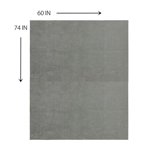 Mohawk Home Cargo Liner Moisture Barrier Mat Utility Solid Gray 5' X 6' 2" Other Perfect for Kitchen, Living Room, Kids Room, Dining Room, Hallway, Office, Garage, Entryway, Bathroom, Laundry Room - size: 5' X 6' 2"