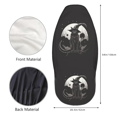 Dujiea Black Cat with Pointy Witch Hat Car Front Seat Covers 2 Pcs Universal Auto Seat Covers Front Seats Only, Vehicle Bucket Seat Protectors Fit for Most Car SUV Sedan and Truck - color: Black Cat With Pointy Witch Hat