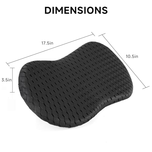 Livtribe Car Seat Cushion - Memory Foam Seat Pad for Sciatica & Lower Back Pain Relief - Driving Cushion with Breathable Mesh Cover - Road Trip Essentials for Drivers (3D Black) - color: Black