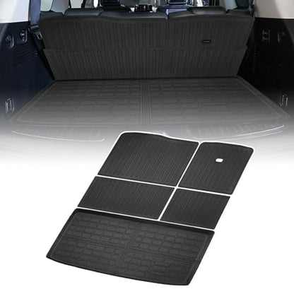 Cargo Liner Compatible with 2017-2024 Nissan Armada / 2011-2013 Infiniti QX56 / 2014-2024 Infiniti QX80 Trunk Mat Cargo Mat Back Seat Cover Protector(Backrest Mats+Trunk Mat) - size: FOR 17-24 Armada/11-13 QX56/14-24 QX80