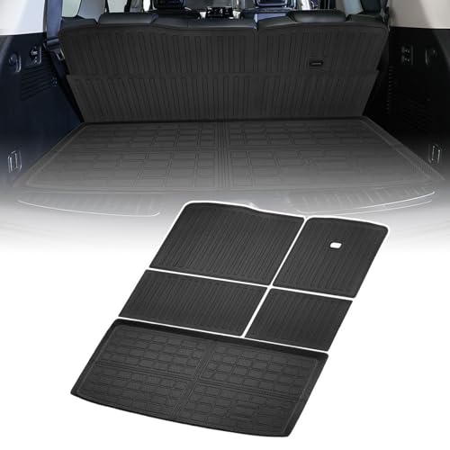 Cargo Liner Compatible with 2017-2024 Nissan Armada / 2011-2013 Infiniti QX56 / 2014-2024 Infiniti QX80 Trunk Mat Cargo Mat Back Seat Cover Protector(Backrest Mats+Trunk Mat) - size: FOR 17-24 Armada/11-13 QX56/14-24 QX80