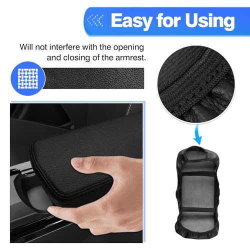 Autorder Center Console Cover for 2023-2025 2026 Toyota Prius Accessories Armrest Cover Anti-Scratch Middle Console Pad Leather Armrest Protector - size: 23-26 Prius
