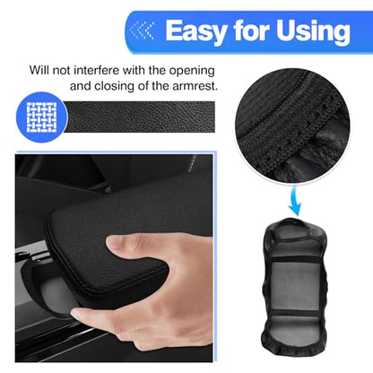 Autorder Center Console Cover for 2023-2025 2026 Toyota Prius Accessories Armrest Cover Anti-Scratch Middle Console Pad Leather Armrest Protector - size: 23-26 Prius