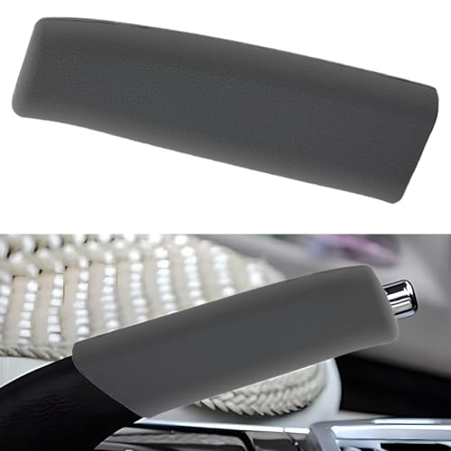 Car Handbrake Cover - Silicone Comfortable Handle Grip Cover Car Parking Brake Lever Decorative Protector - Universal Anti-Slip Brake Grip Sleeve for Cars, Trucks, SUVs (Gray) - color: Gray