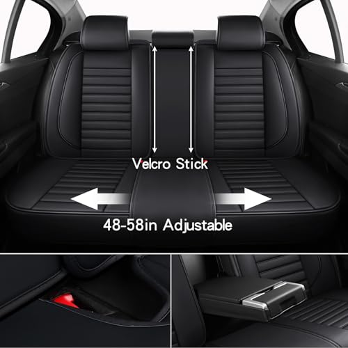 Car Seat Covers,Car Seat Protector Waterproof,Seat Covers Full Set, Car Seat Protectors,Automotive Seat Covers Fit for Most Cars Black