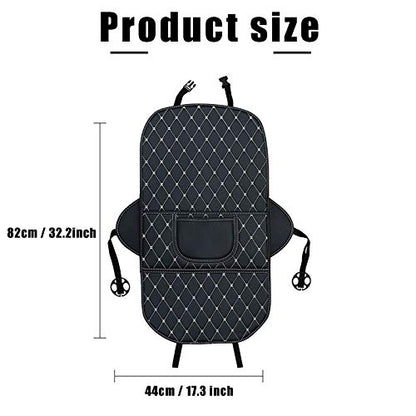 Kick Mats Back Seat Protector 2 Pack Car Back Seat Cover Premium Fabric Odor Free Protect Your Leather Seat with 2 Storage Pocket
